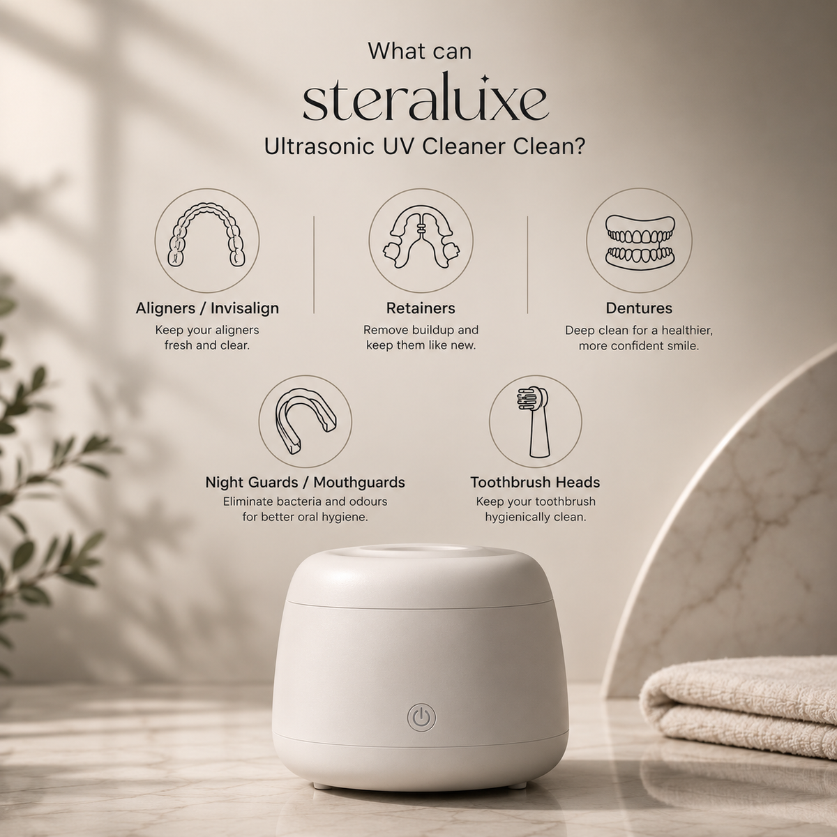 SteraSphere Ultrasonic Retainer Cleaner